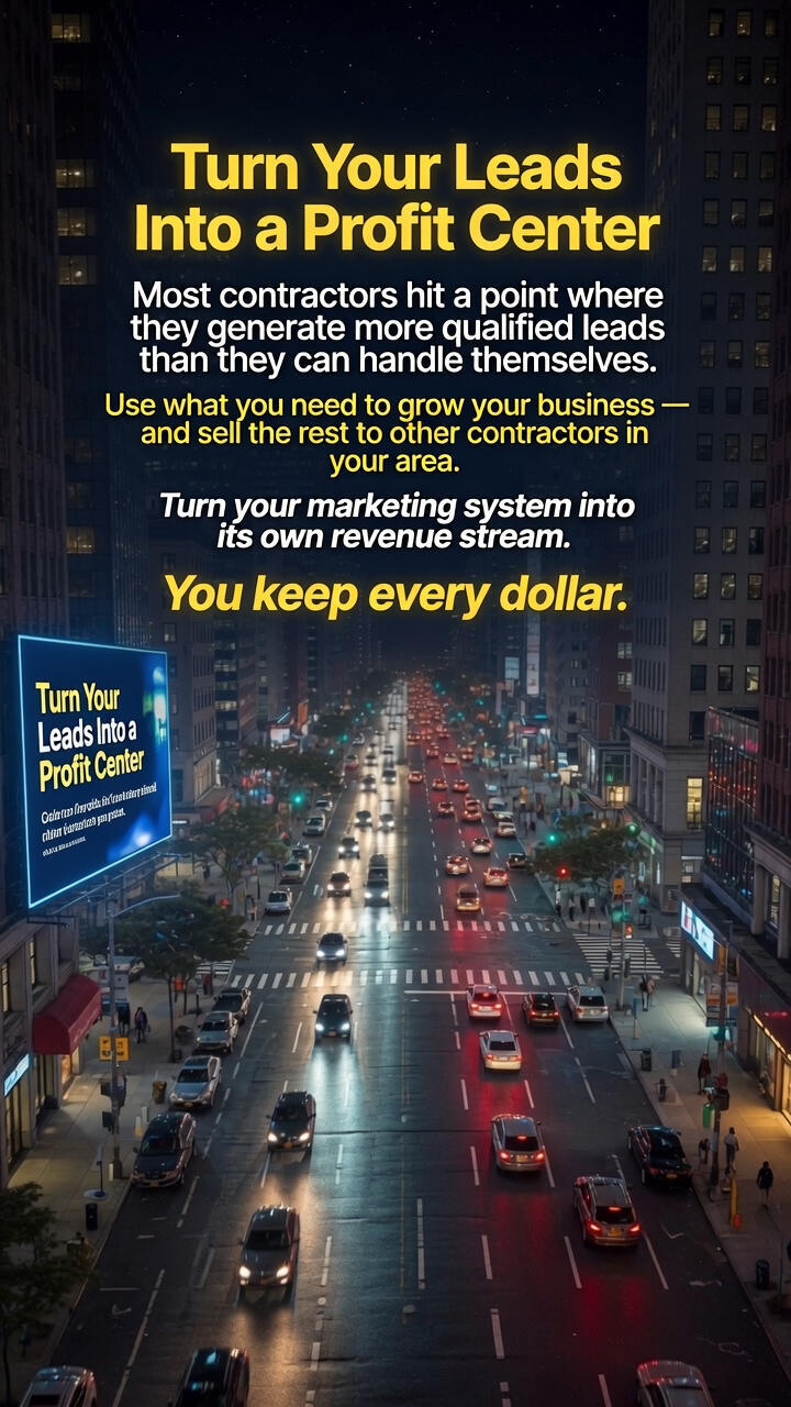 How contractors can resell surplus leads to other contractors for extra revenue”